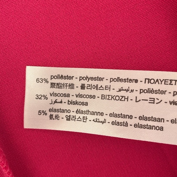 NWT Bershka Wide Leg Hot Pink Trouser Pants EU40 US8 - Picture 6 of 10